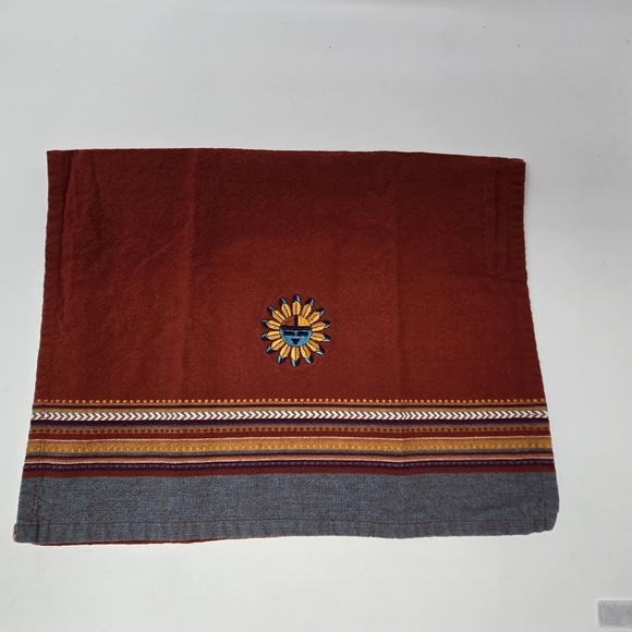 KAY DEE DESIGN SOUTHWESTERN DISH TOWEL SET OF TWO SUN KOKOPELLI TEAL RUST STRIPE - Picture 6 of 12